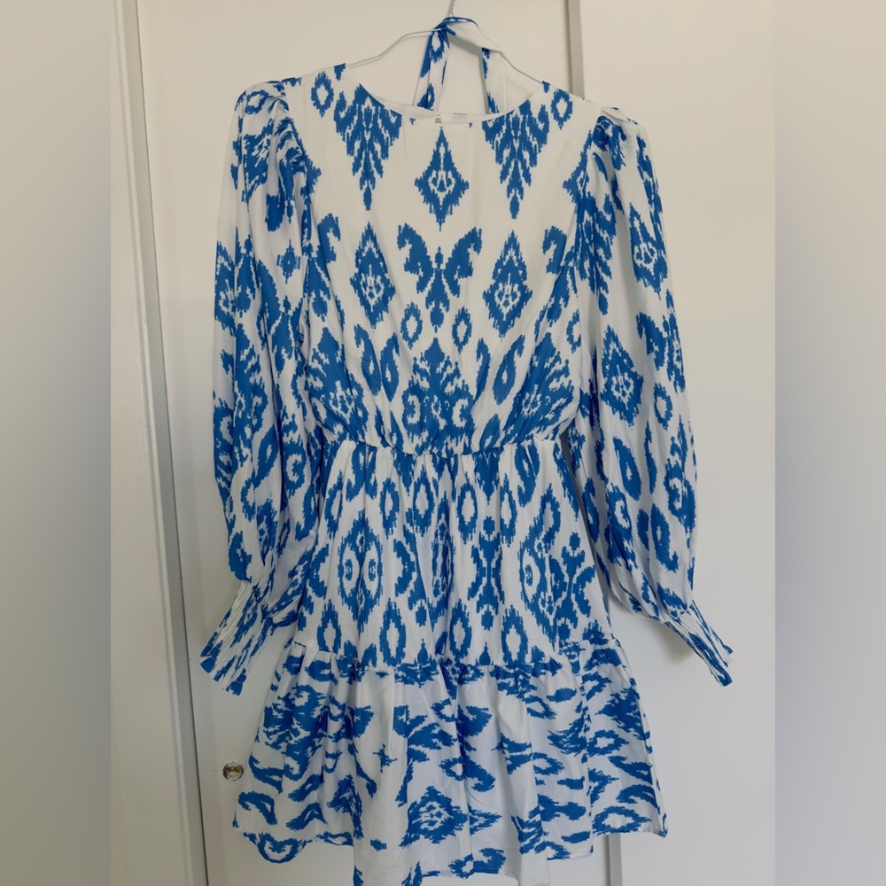 PHOTO FINISH WOVEN MINI DRESS